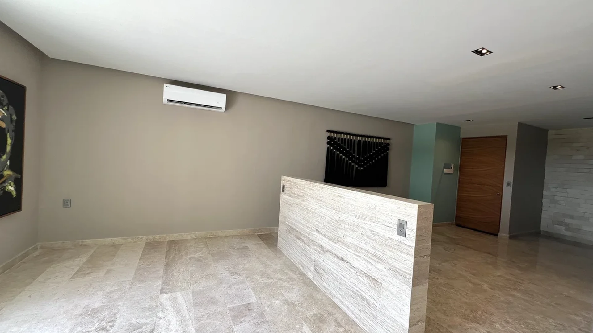 View of Unfurnished interior at Amaru, showcasing Modern design, Marble flooring.