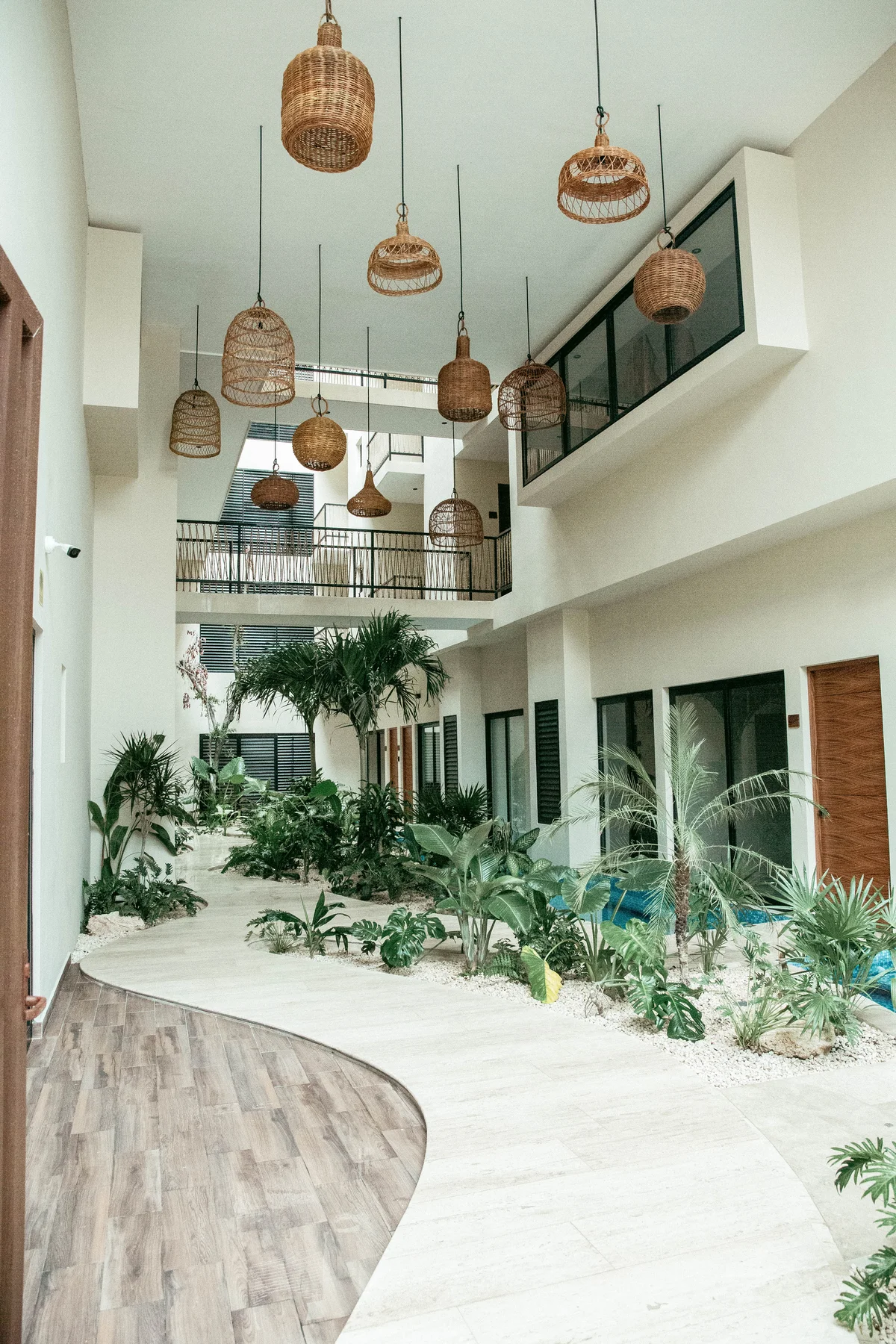 Image of Lobby at Amaru, featuring Interior Courtyard, Tropical Landscaping.