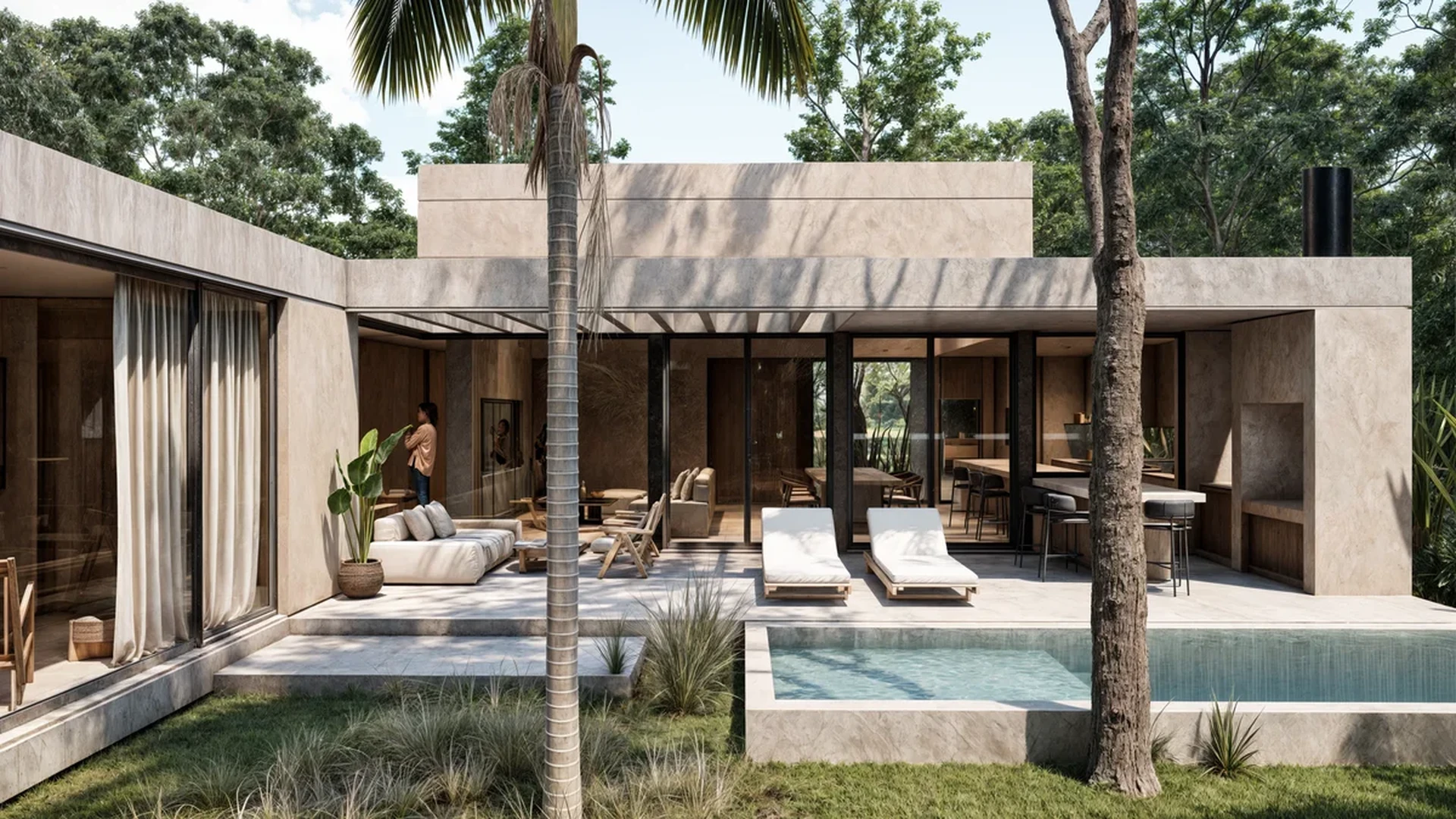 Image of Swimming Pool at Beecheii, featuring Modern Architecture, Outdoor Living.