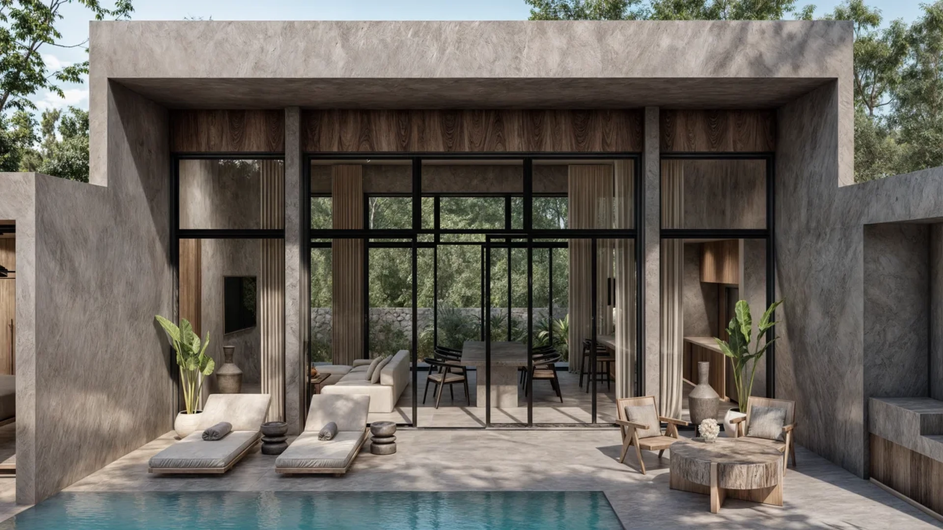 Image of Swimming Pool at Beecheii, featuring Modern Architecture, Private Pool.