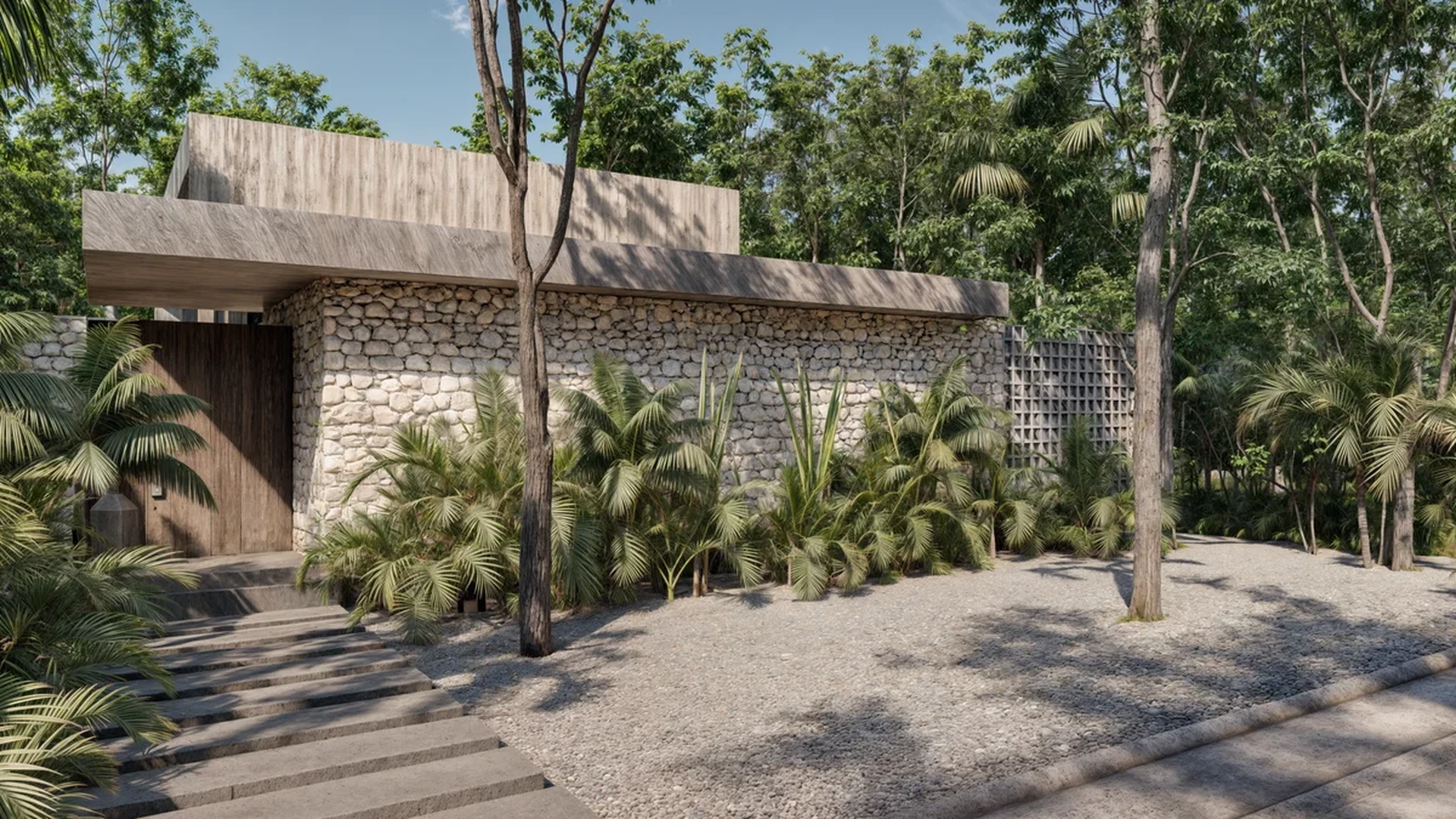 Image of Garden at Beecheii, featuring Exterior Facade, Tropical Architecture.