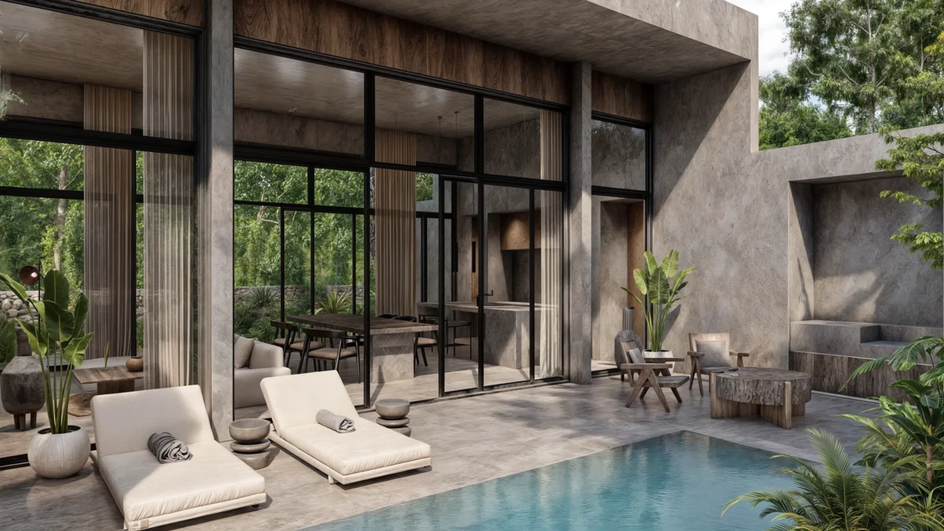 Image of Swimming Pool at Beecheii, featuring Modern Architecture, Private Pool.