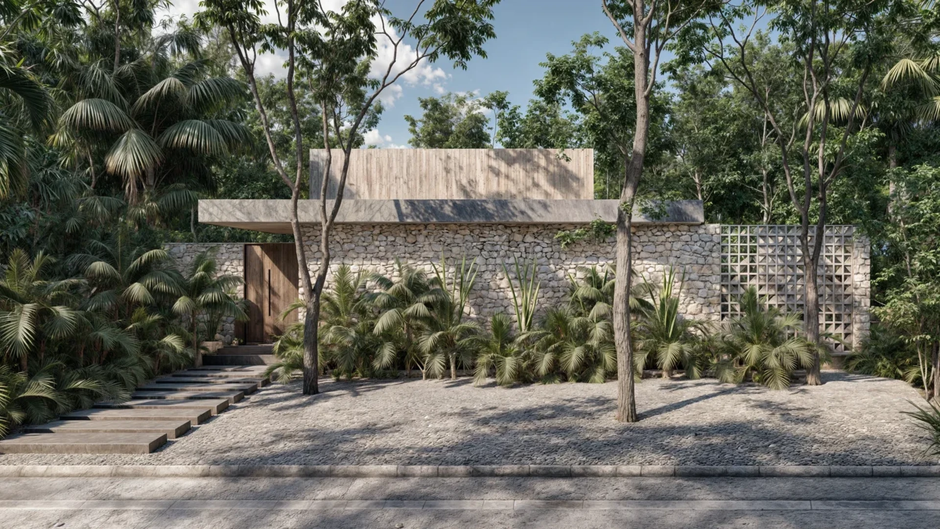 Image of Garden at Beecheii, featuring Modern Architecture, Tropical Landscape.