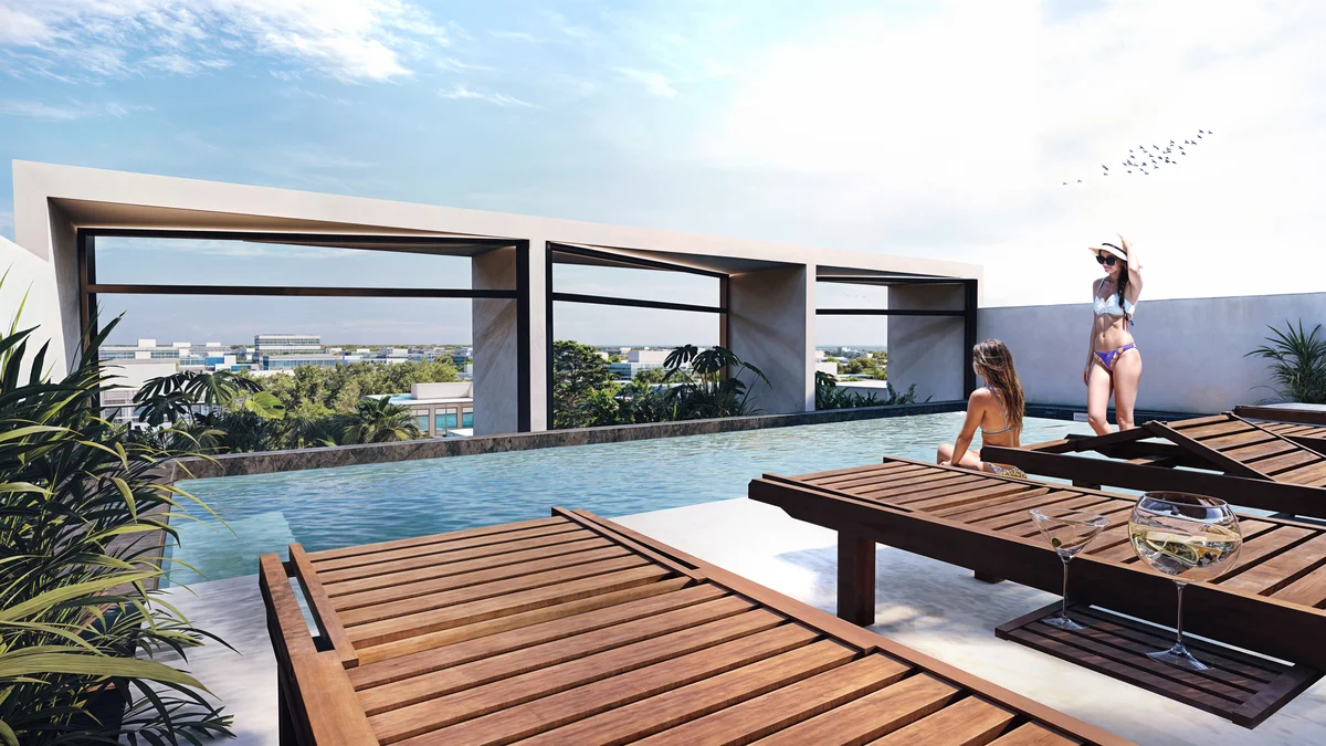 Image of Swimming Pool at Buzz, featuring Rooftop Pool, Infinity Pool.