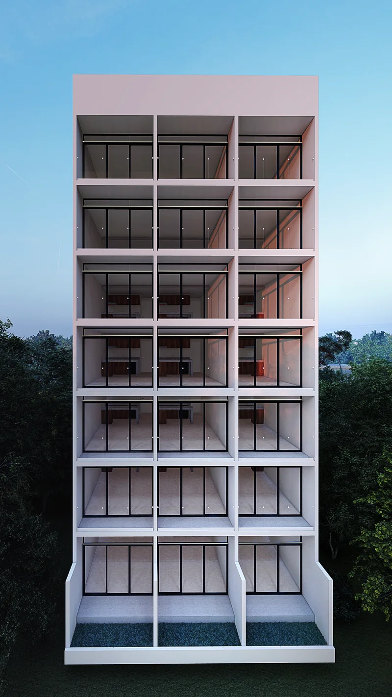 Image of Garden at Buzz, featuring Modern Architecture, Building Exterior.