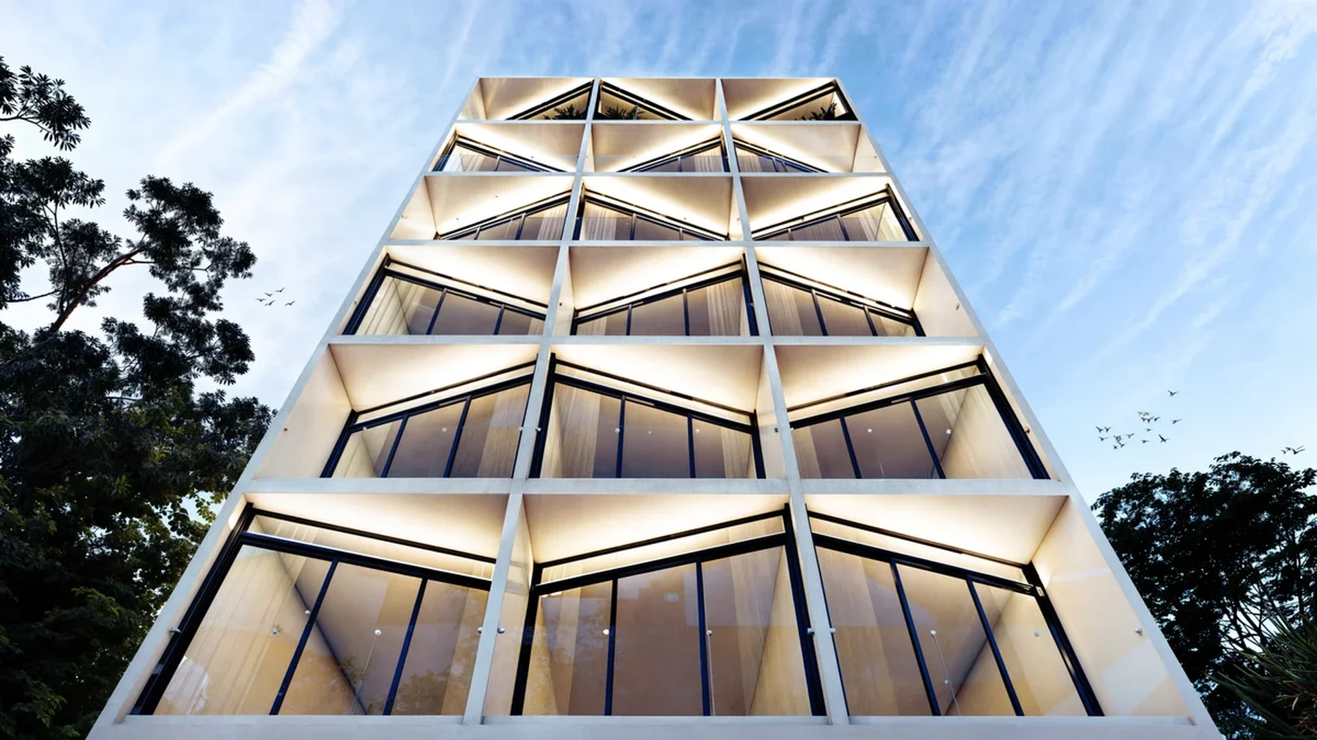 View of Modern Architecture at Buzz, showcasing Building Facade, Contemporary Design.