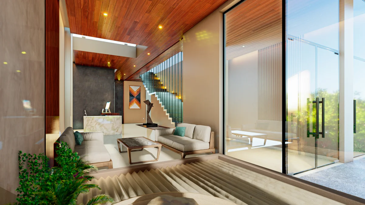 Image of Lounge at Central Condo Living, featuring Modern Interior Design, Luxury Lobby.