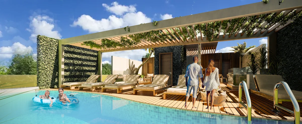 Image of Swimming Pool at Centurmex 10, featuring Swimming Pool, Poolside Lounge.