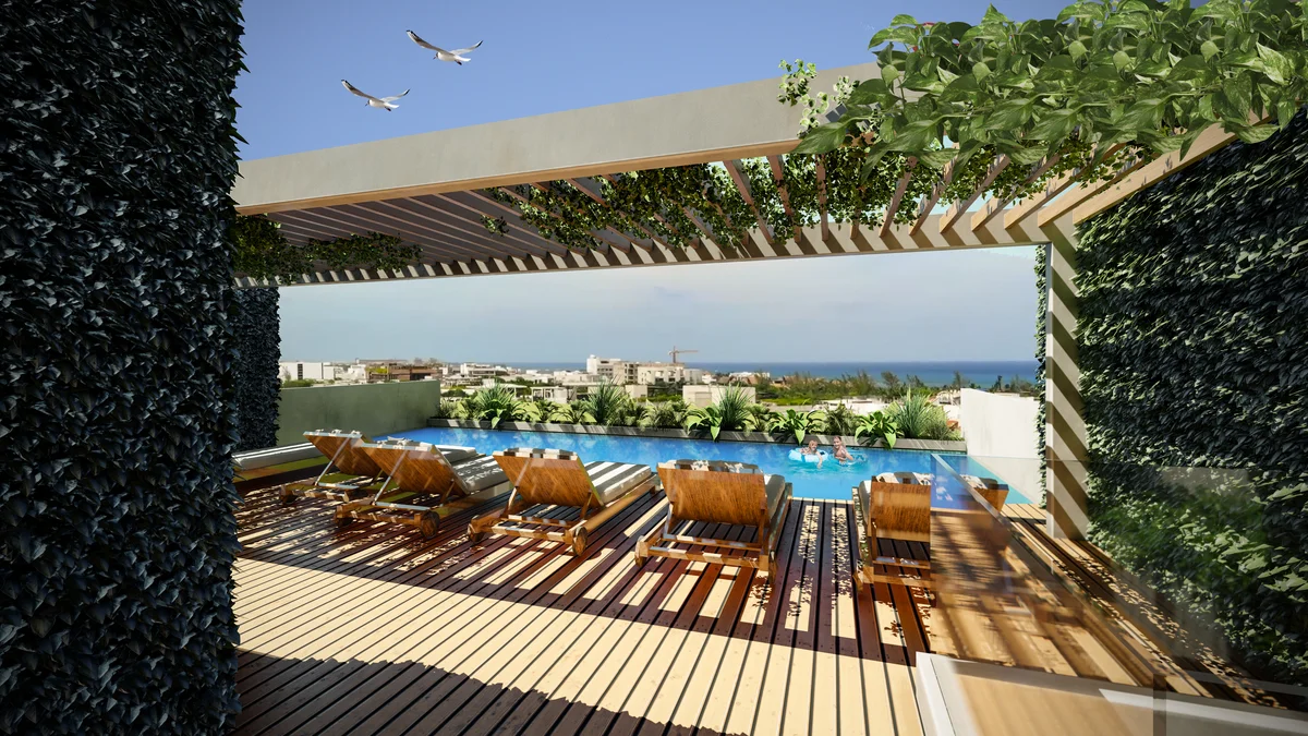 Image of Swimming Pool at Centurmex 10, featuring Rooftop Pool, Ocean View.