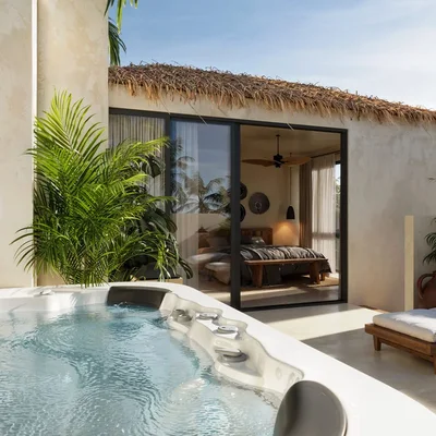 Image of Jacuzzi at Fruits Losantos, featuring Private Jacuzzi, Outdoor Terrace.
