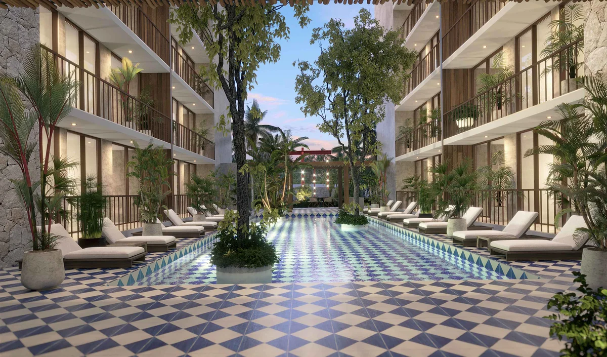 Image of Swimming Pool at Distrito Arte, featuring Resort-style Pool, Luxury Swimming Pool.