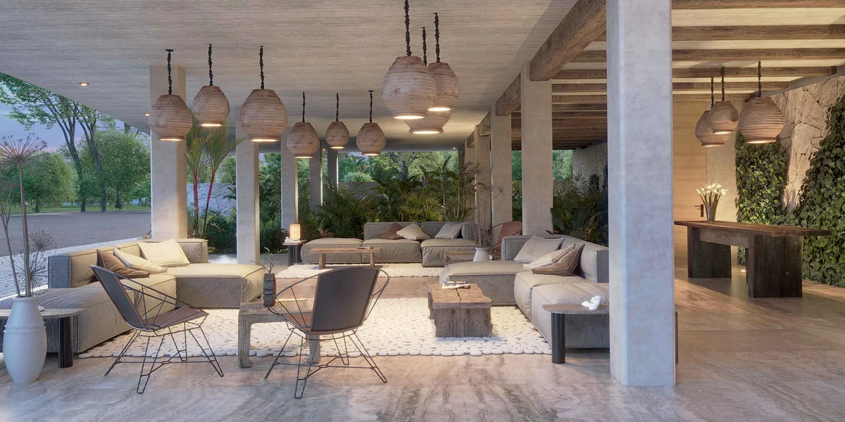 Image of Lounge at Distrito Arte, featuring Lounge Area, Modern Tropical Design.