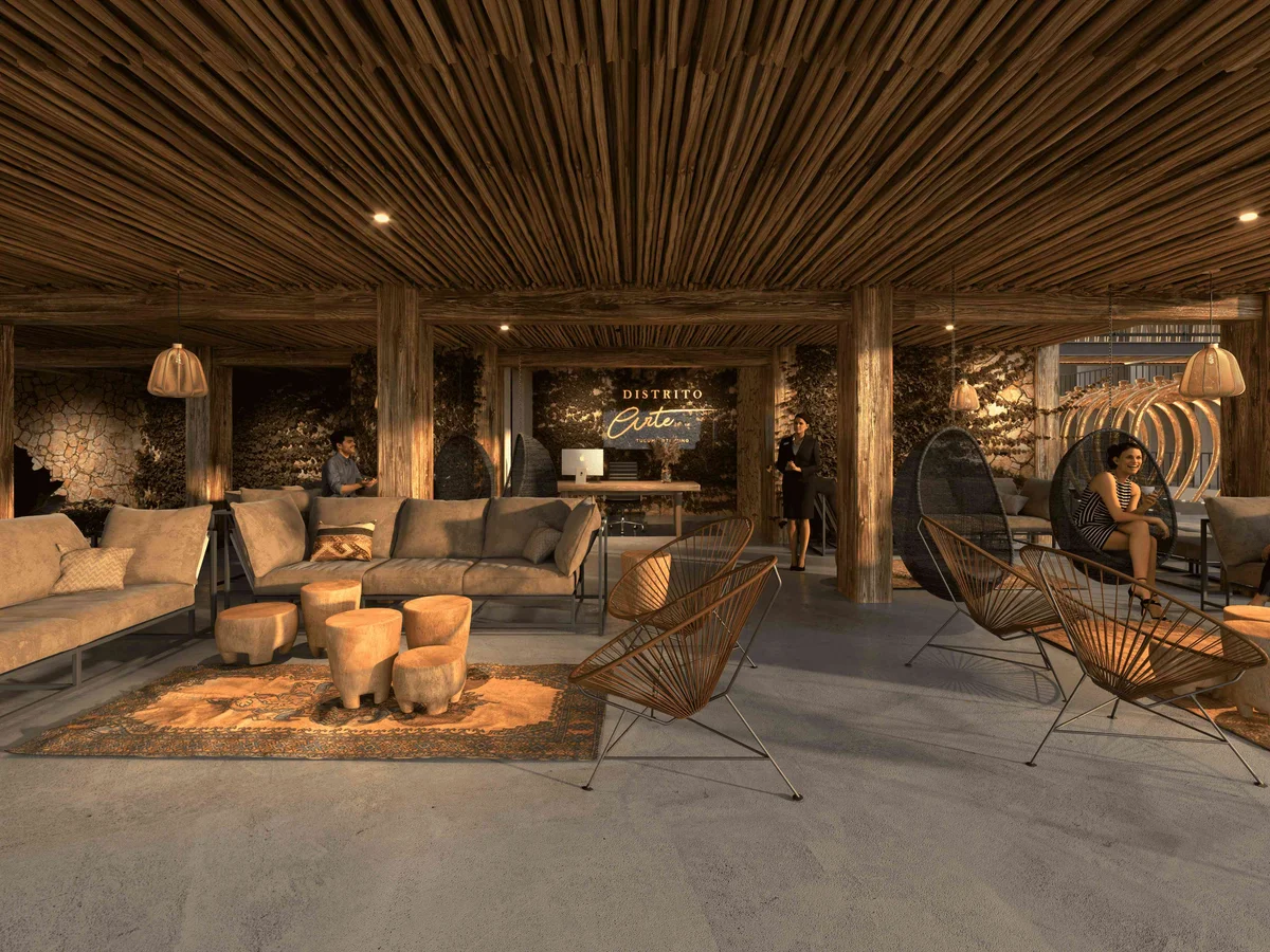 Image of Lounge at Distrito Arte, featuring Lounge Area, Lobby Design.