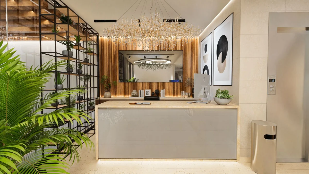 Image of Lobby at DK 42, featuring Modern Lobby, Luxury Reception.