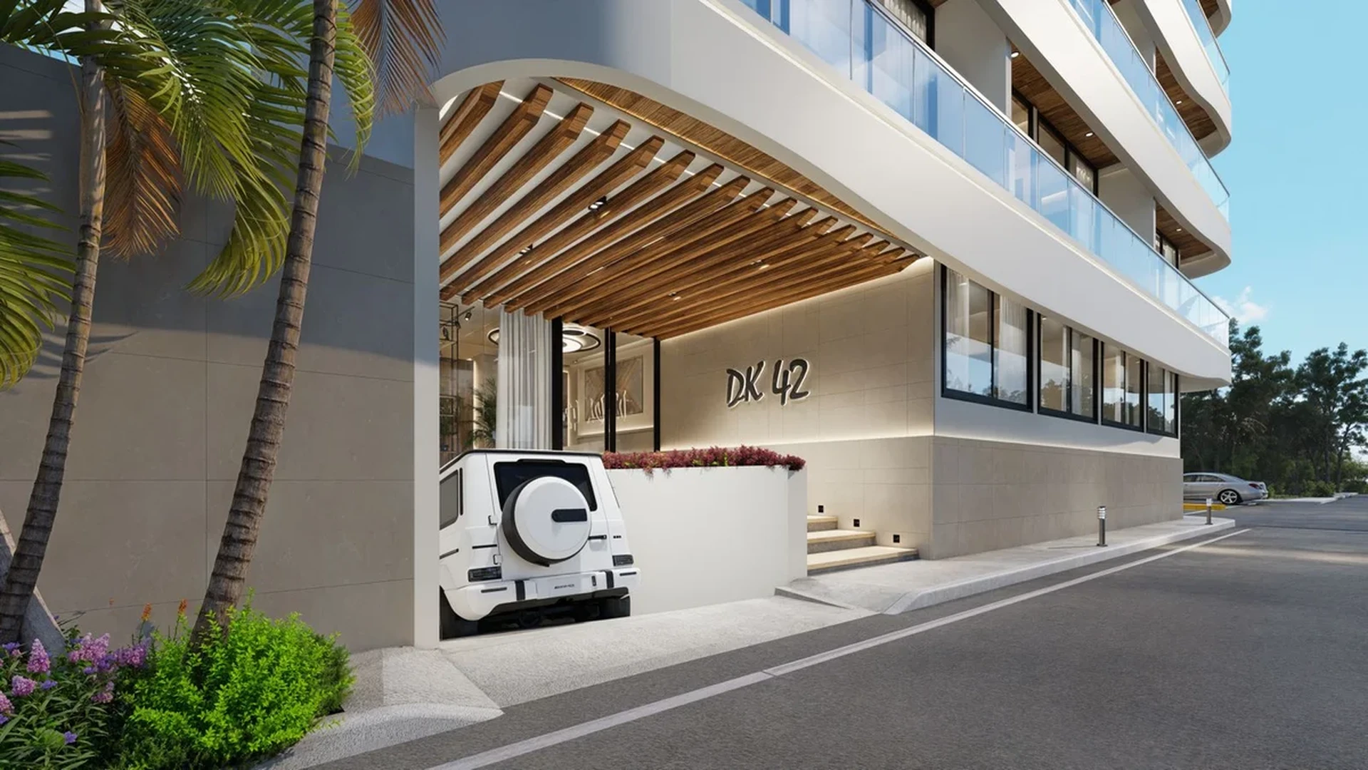 Image of Parking at DK 42, featuring Luxury Residence, Modern Architecture.