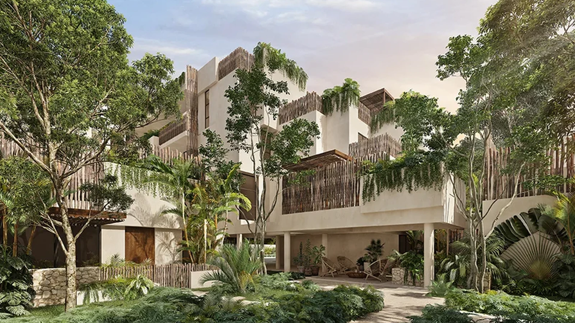 Image of Garden at Gran Tulum, featuring Modern Architecture, Lush Landscaping.
