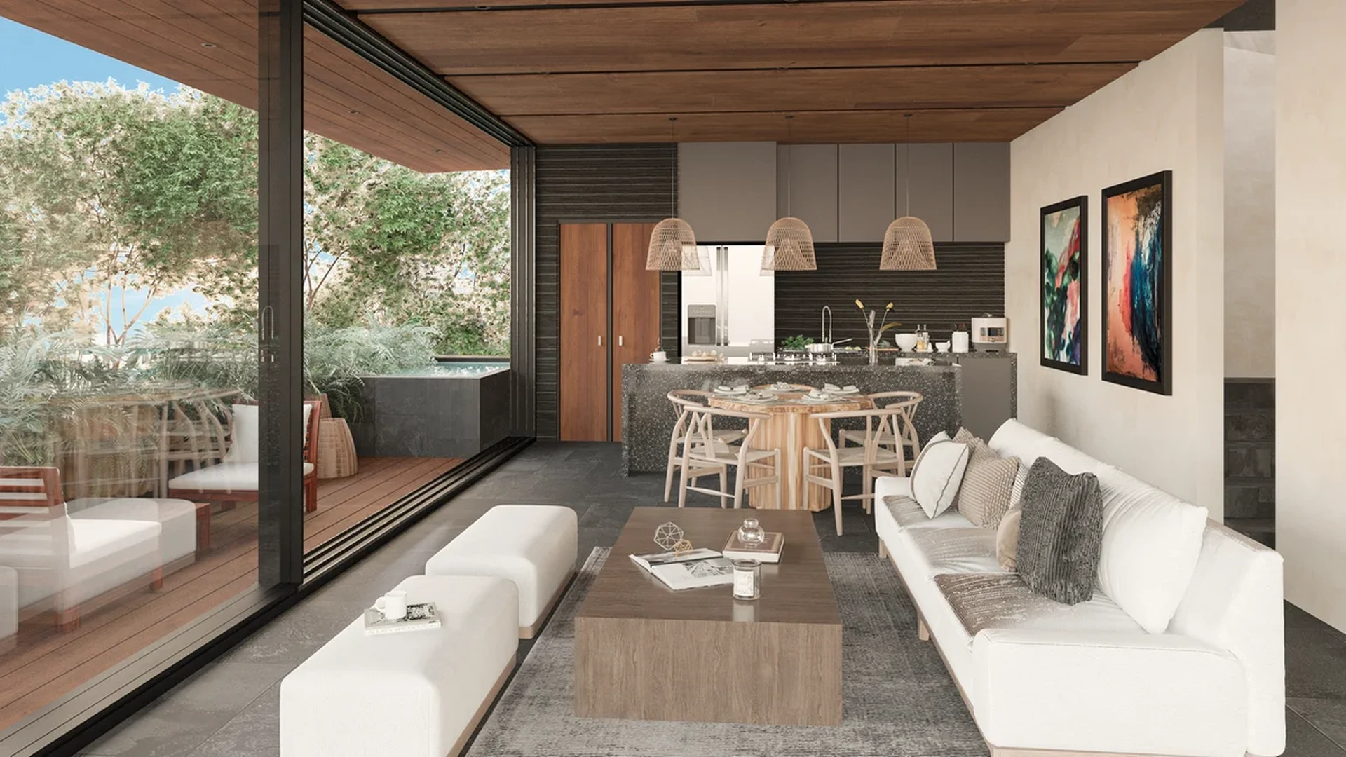 Image of Jacuzzi at Hermitage Keej, featuring Open Concept Living, Modern Kitchen.