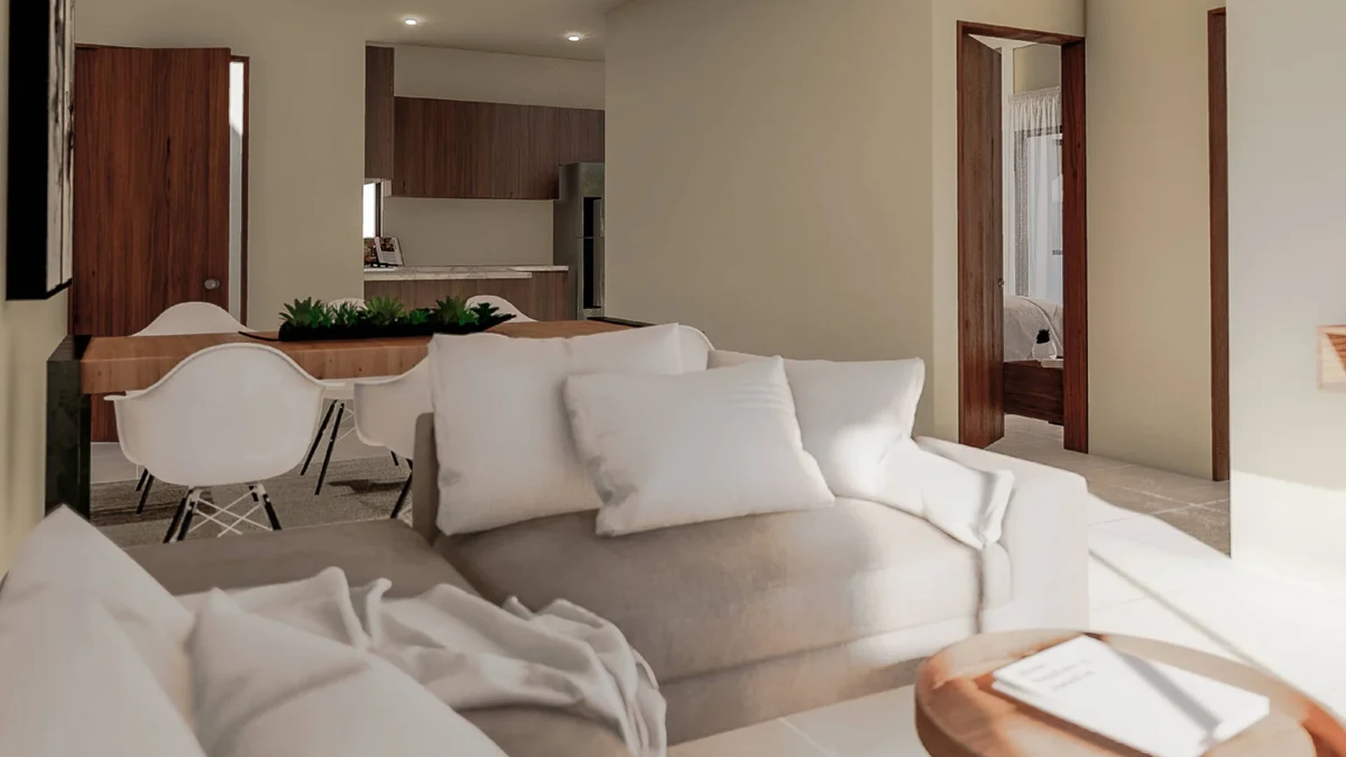 View of Open Concept Living at Inzignia, showcasing Modern Interior, Living Room.