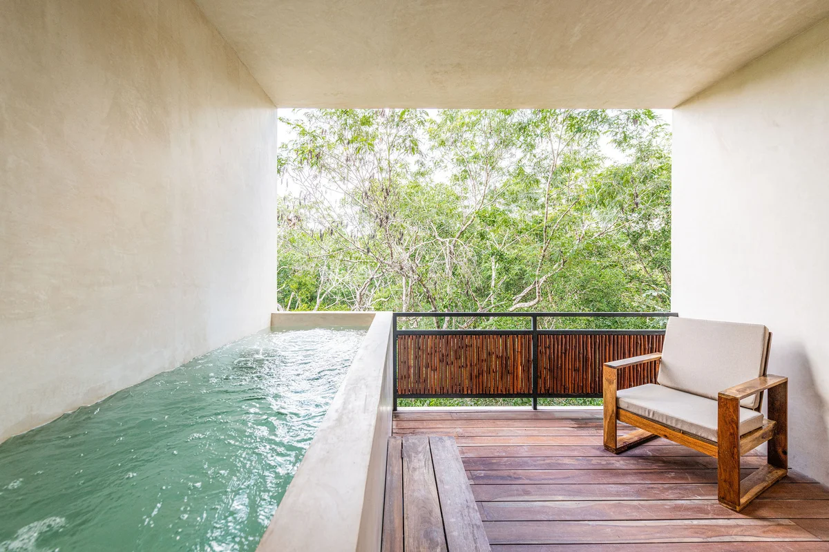 Image of Jacuzzi at Irie, featuring Private Balcony, Jungle View.