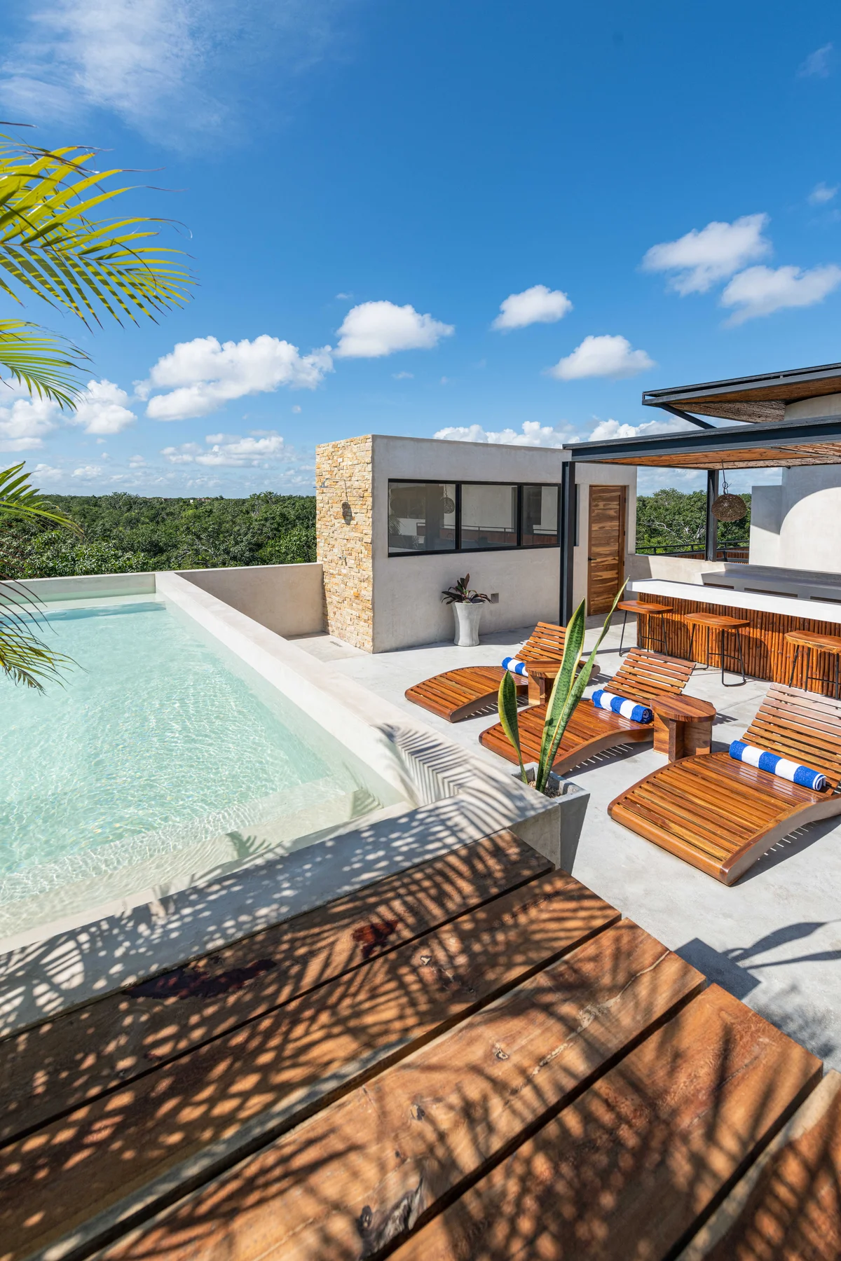 Image of Swimming Pool at Irie, featuring Rooftop Pool, Outdoor Lounge.