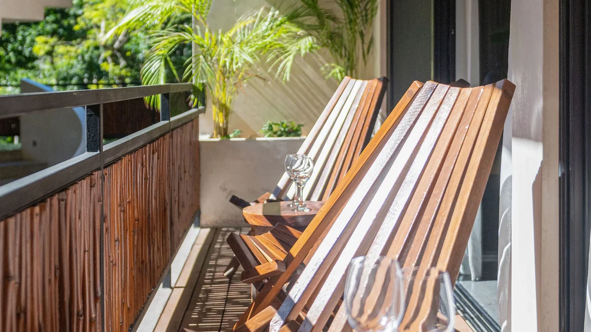View of Private Balcony at Irie, showcasing Outdoor Living, Tropical View.