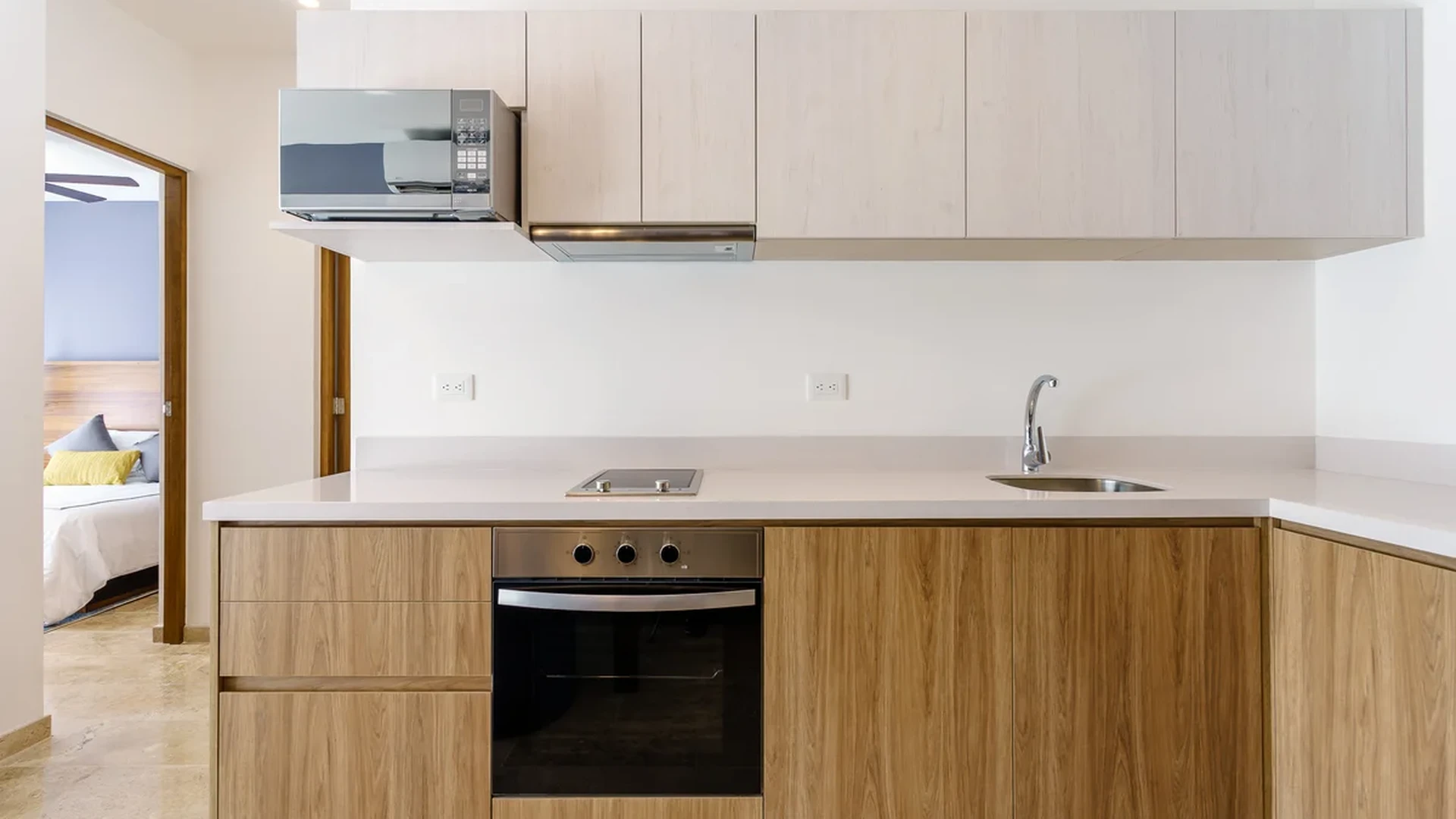 View of Modern Kitchen at Ipana, showcasing Kitchenette, Built-in Appliances.