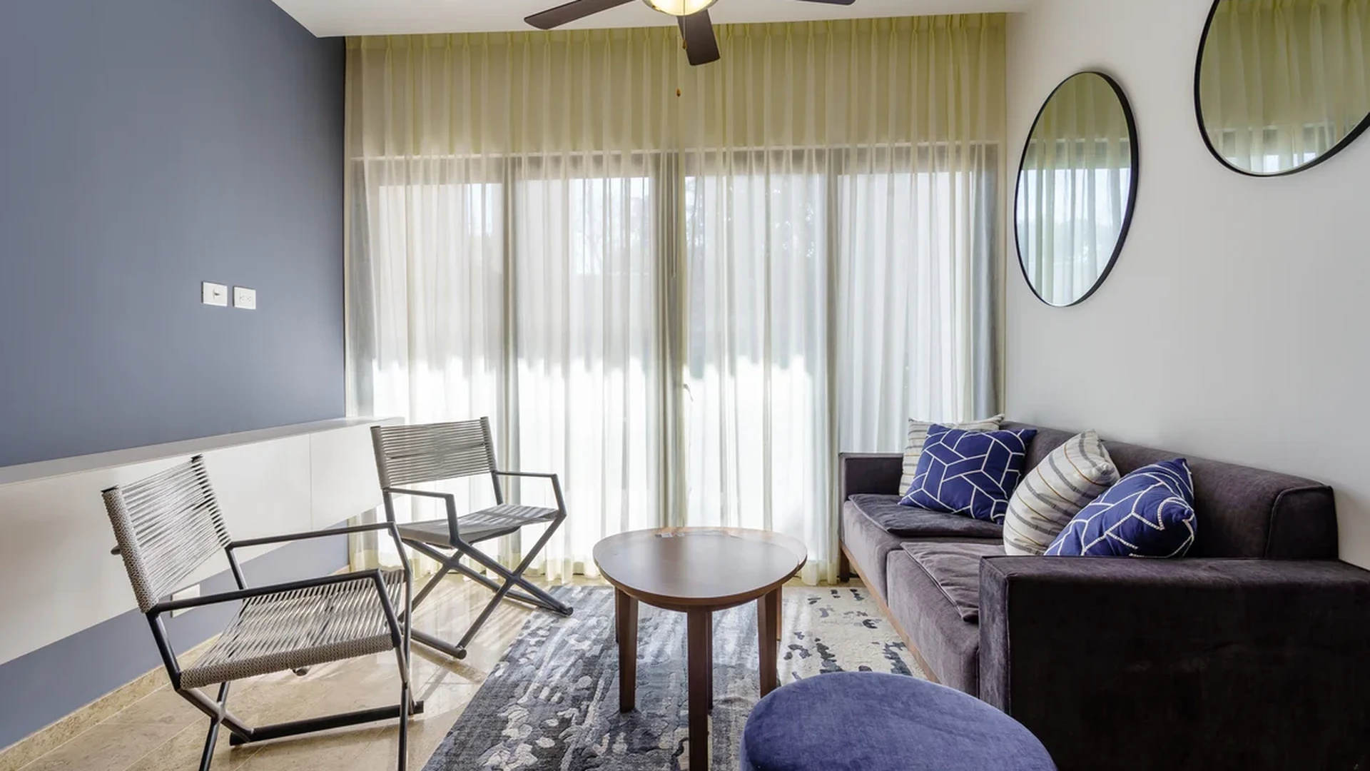 View of Living Room at Ipana, showcasing Modern Interior, Contemporary Design.