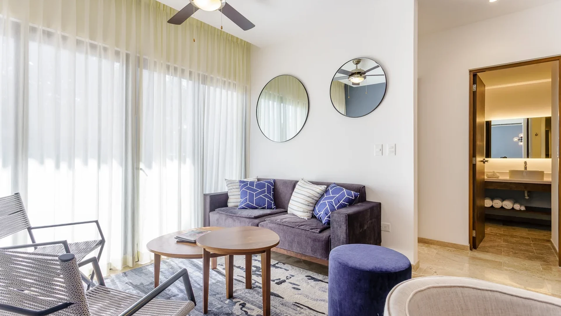 View of Modern Living Room at Ipana, showcasing Stylish Interior, Contemporary Design.