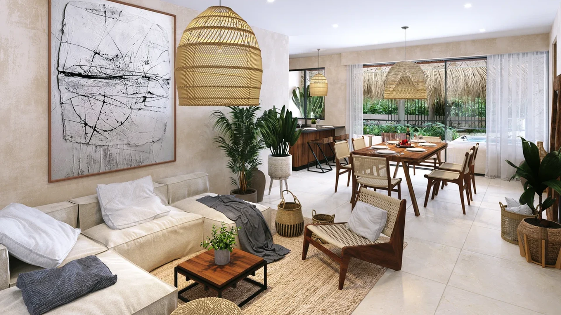 Image of Swimming Pool at Itza Selva, featuring Open Concept Living, Modern Dining Area.