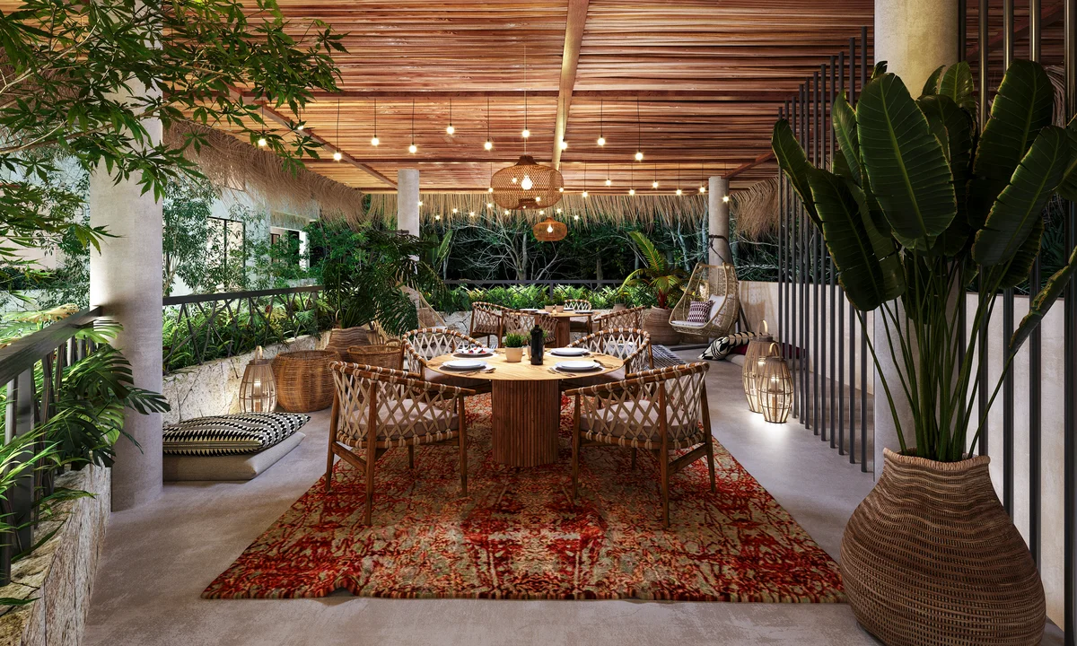 Image of Lounge at Itza Selva, featuring Outdoor Dining, Lounge Area.