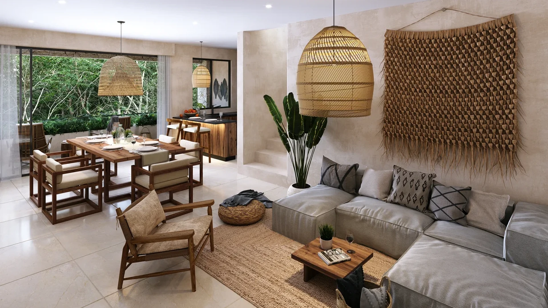 Image of Garden at Itza Selva, featuring Open Concept Living, Dining Area.