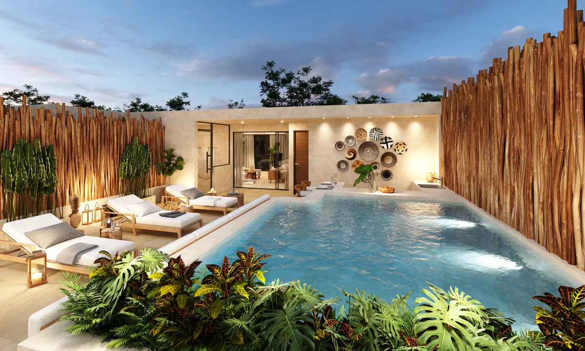 Image of Swimming Pool at Itza Selva, featuring Luxury Pool Area, Private Swimming Pool.