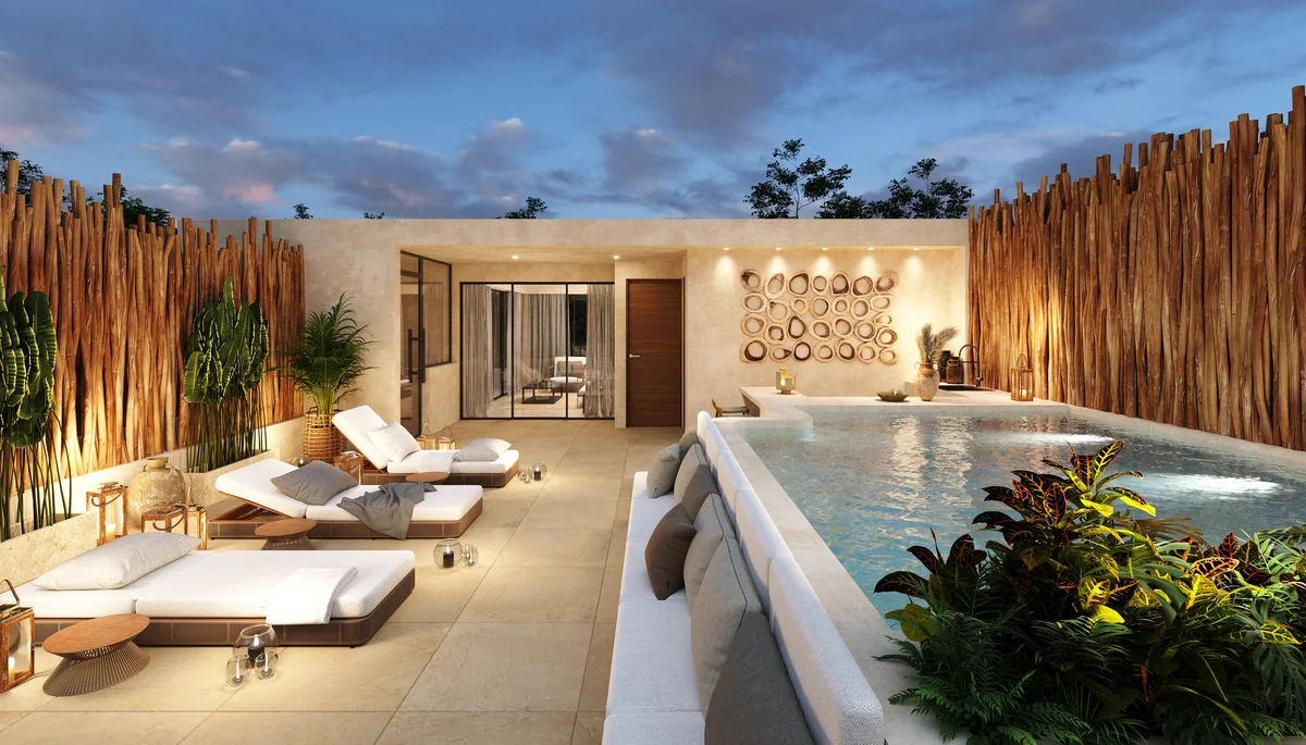 Image of Swimming Pool at Itza Selva, featuring Rooftop Pool, Modern Outdoor Space.