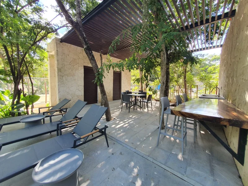 Image of Lounge at Jungle Park Residences, featuring Outdoor Lounge, Pergola.