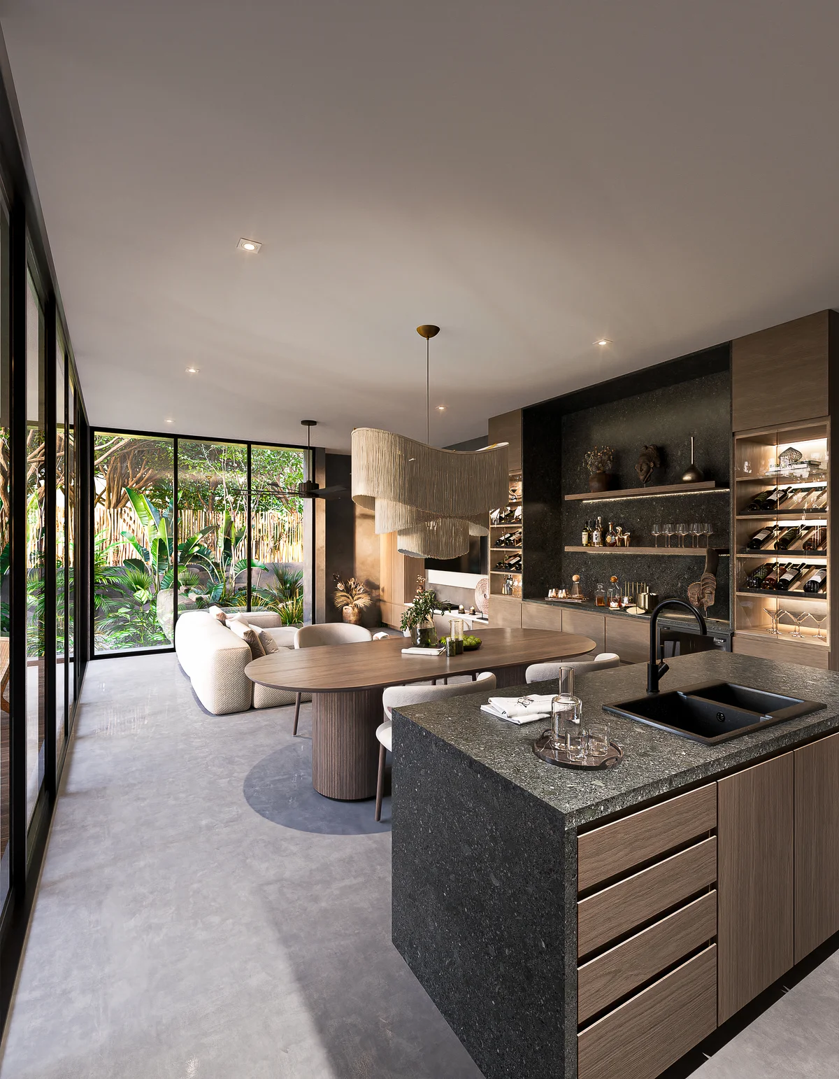Image of Garden at Kachava Lux, featuring Open Concept Living, Modern Kitchen.