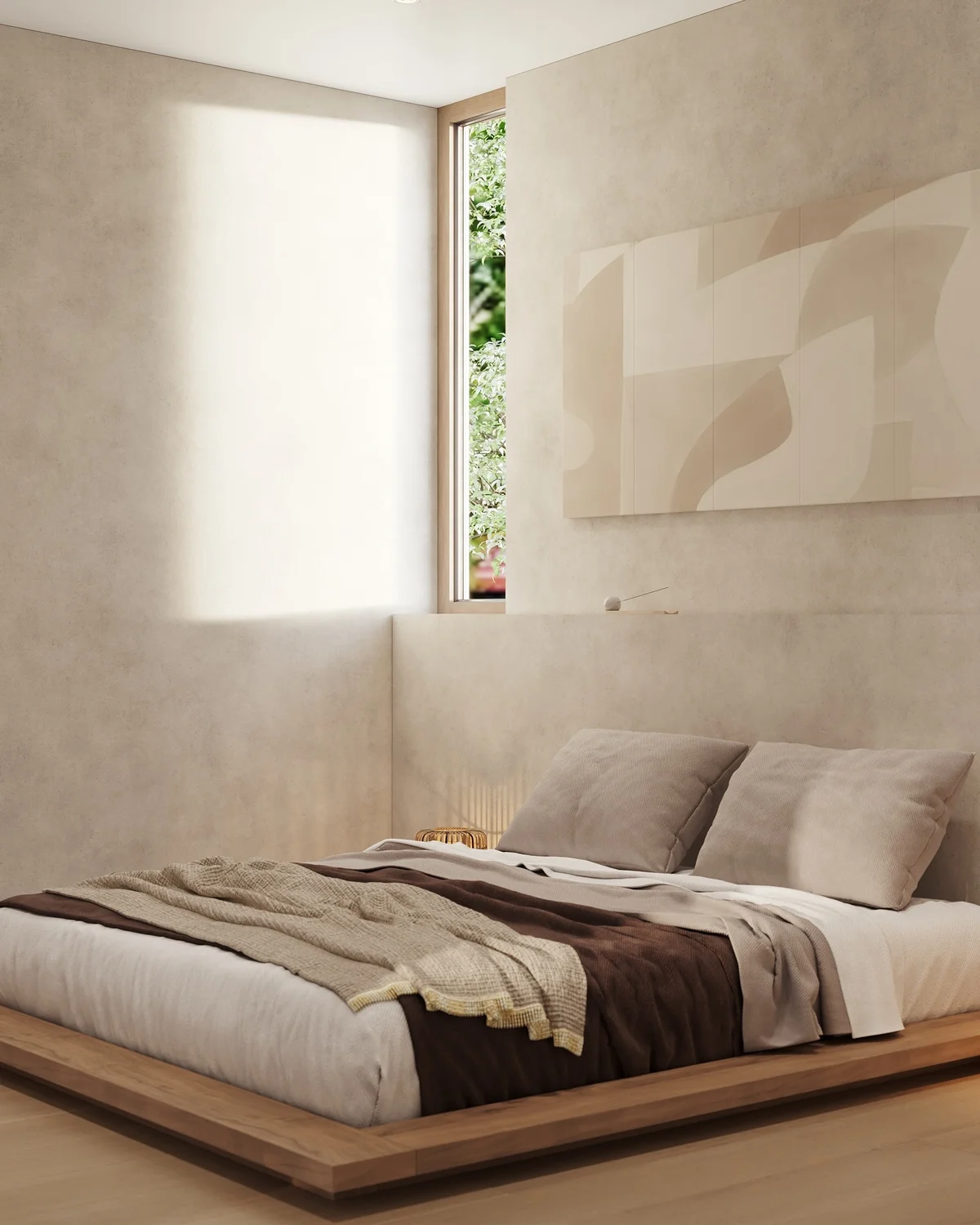 View of Modern Bedroom at Ki Residences, showcasing Minimalist Design, Natural Light.
