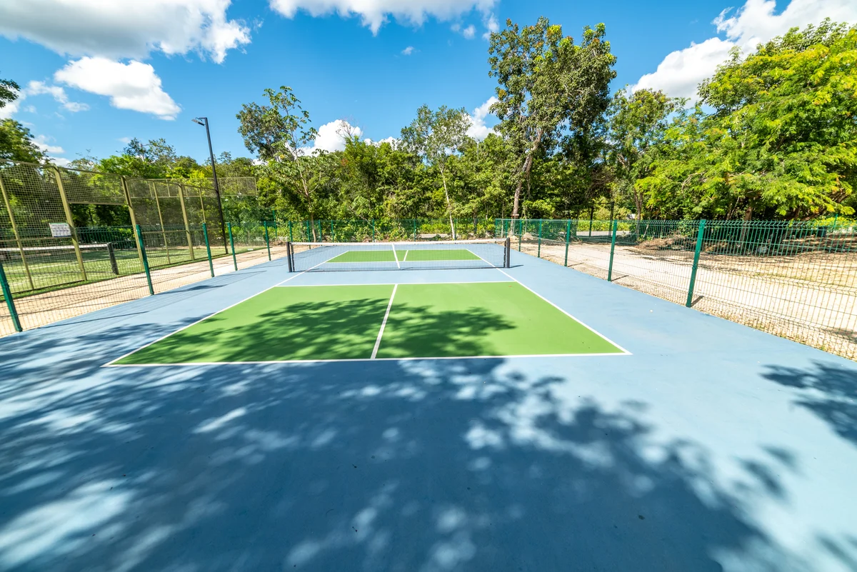 View of Sports Court at Kim-Koba, showcasing Pickleball Court, Tennis Court.