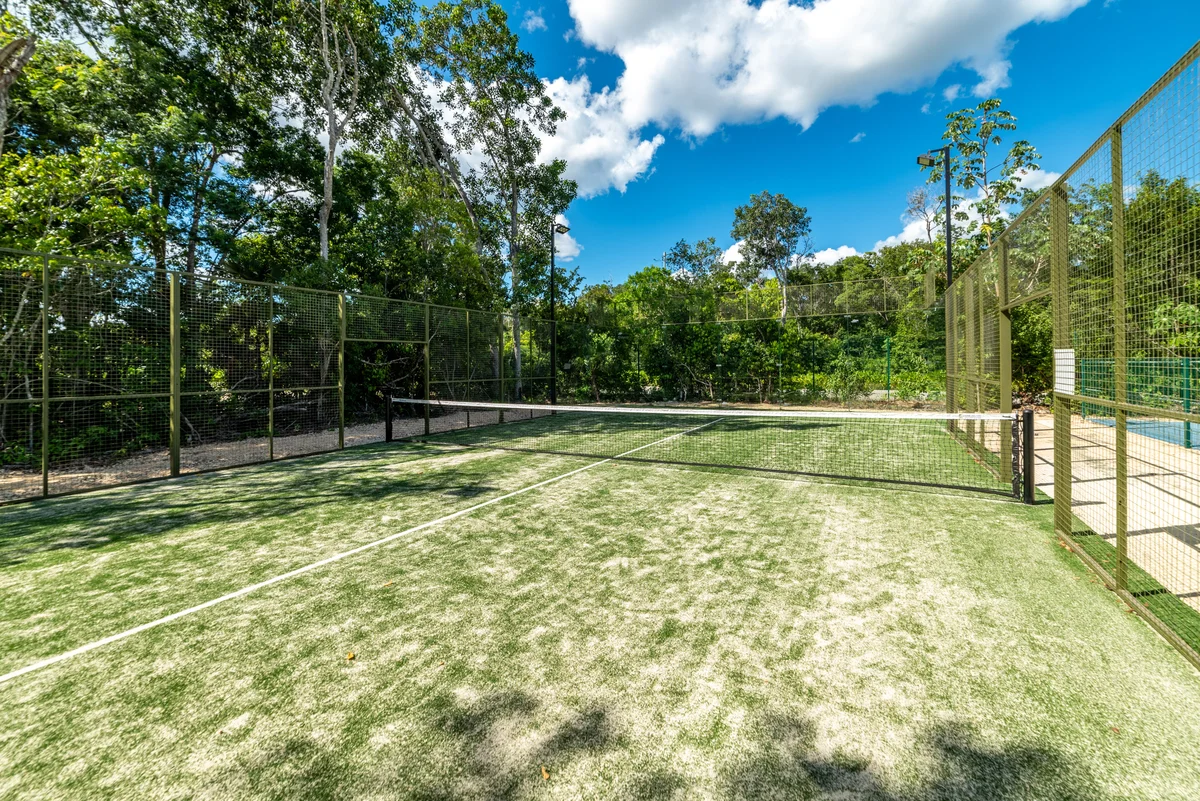 View of Paddle Tennis Court at Kim-Koba, showcasing Outdoor Sports, Recreational Facility.