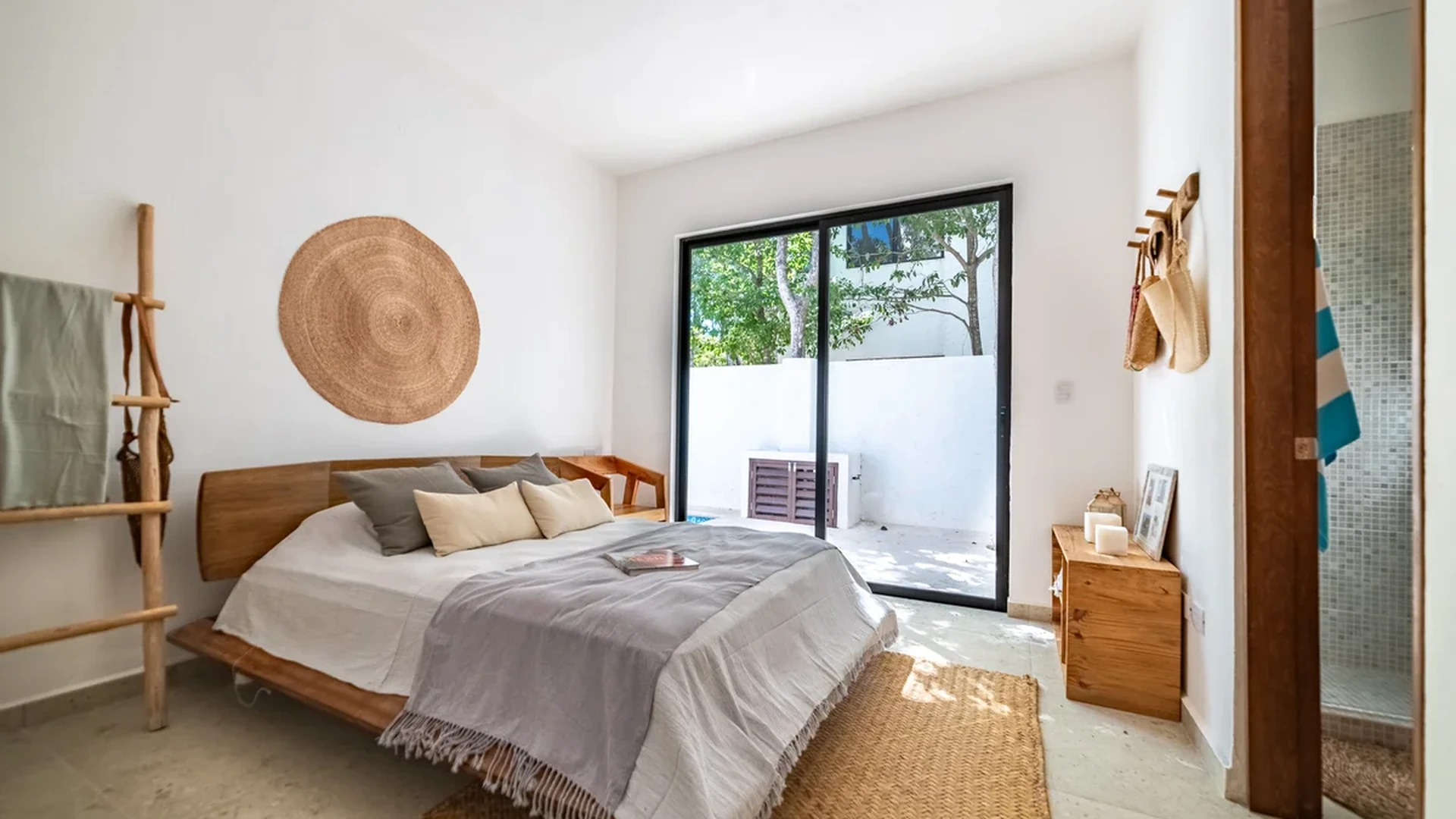 View of Bedroom at Kim-Koba, showcasing Modern Design, Minimalist Decor.