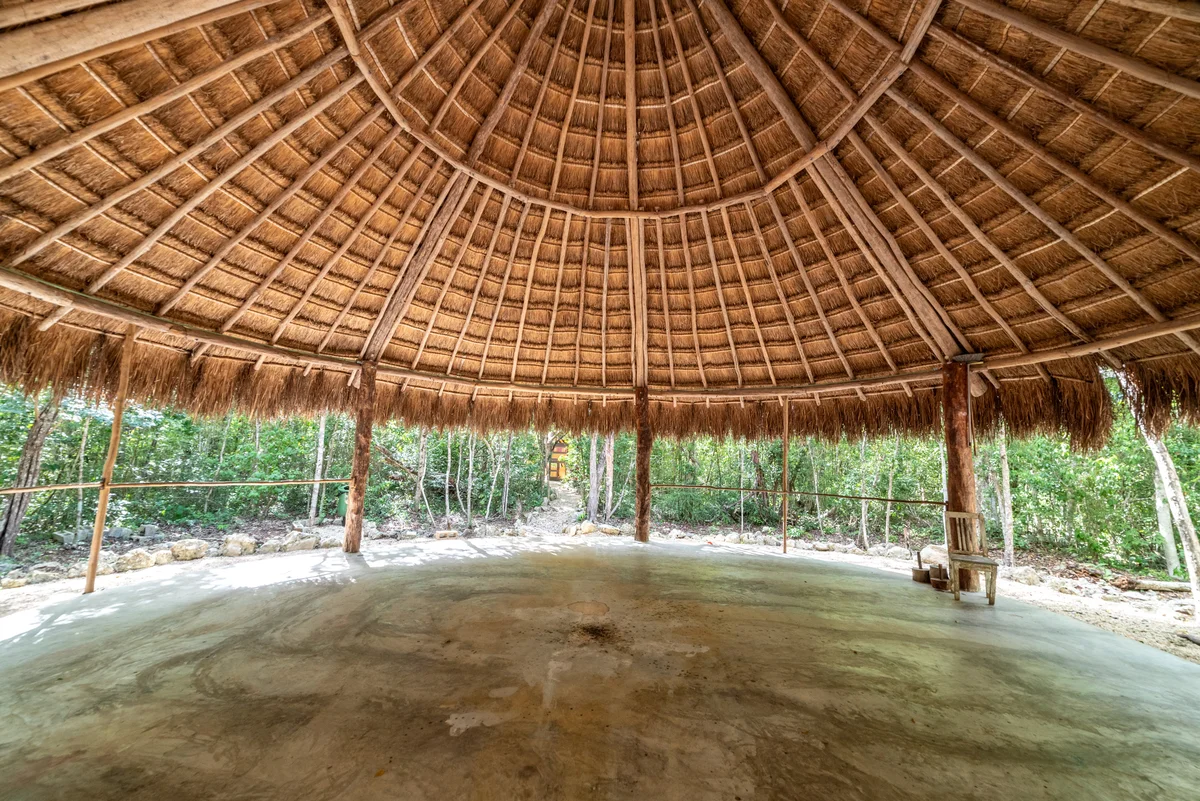 Image of Lounge at Kim-Koba, featuring Thatch Roof, Palapa Structure.