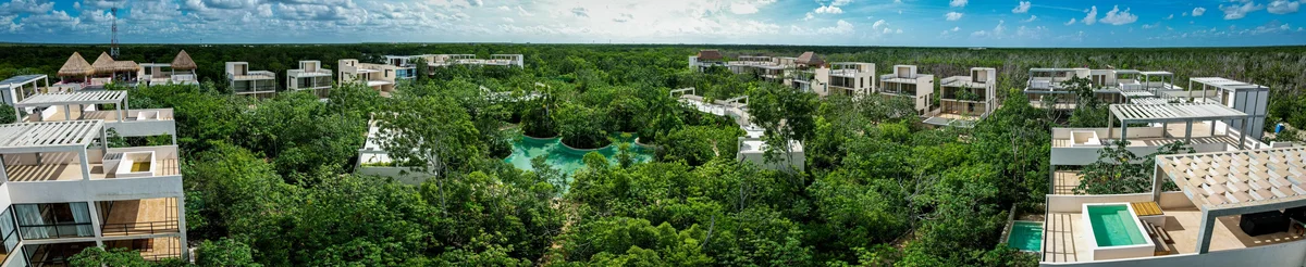 Image of Swimming Pool at Limas Tulum, featuring Aerial View, Luxury Residences.