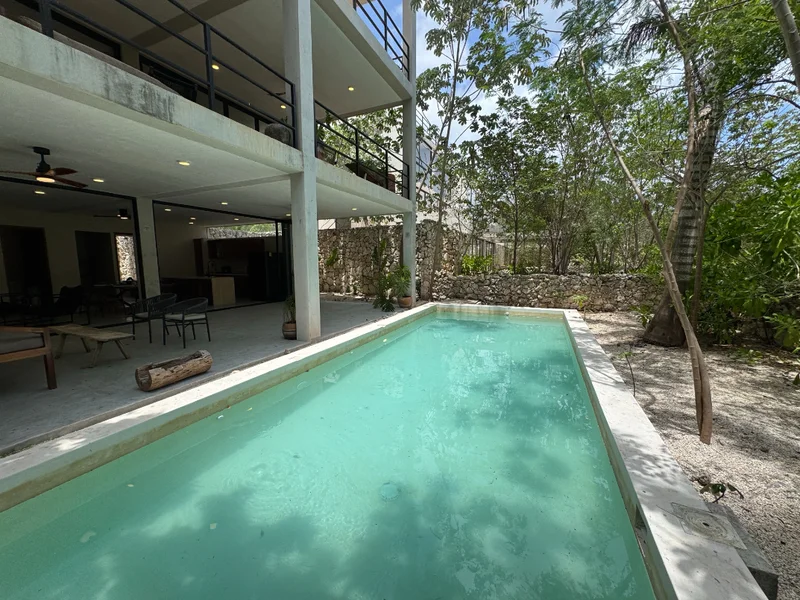 Image of Swimming Pool at Limas Tulum, featuring Private Pool, Modern Residence.