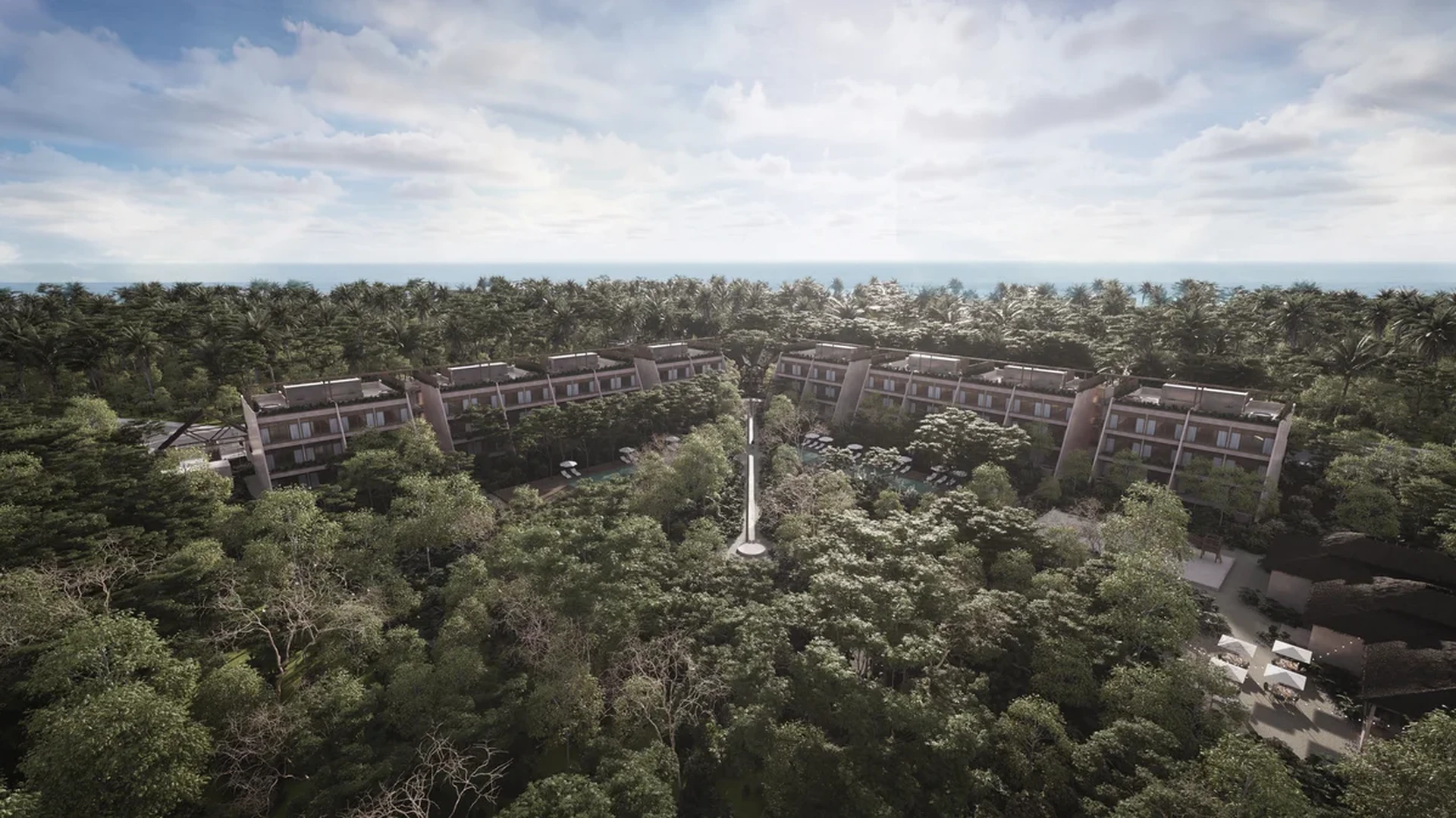 Image of Swimming Pool at Kiino, featuring Aerial View, Tropical Landscape.