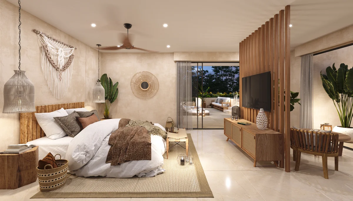 Image of Lounge at Itza Selva, featuring Bedroom, Modern Interior.