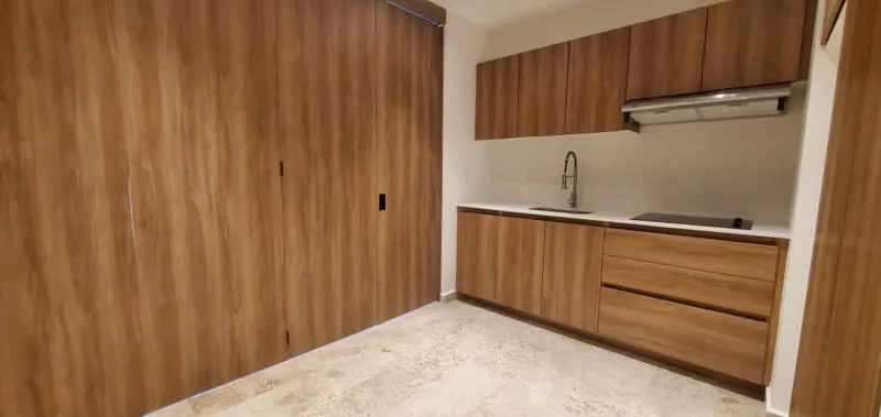 A collection of interior and balcony photos from Lik Xelba, showcasing a finished bedroom with a wooden wardrobe, ceiling fan, air conditioning, and a balcony with a spiral staircase, alongside a modern bathroom with a white sink, toilet, and glas...