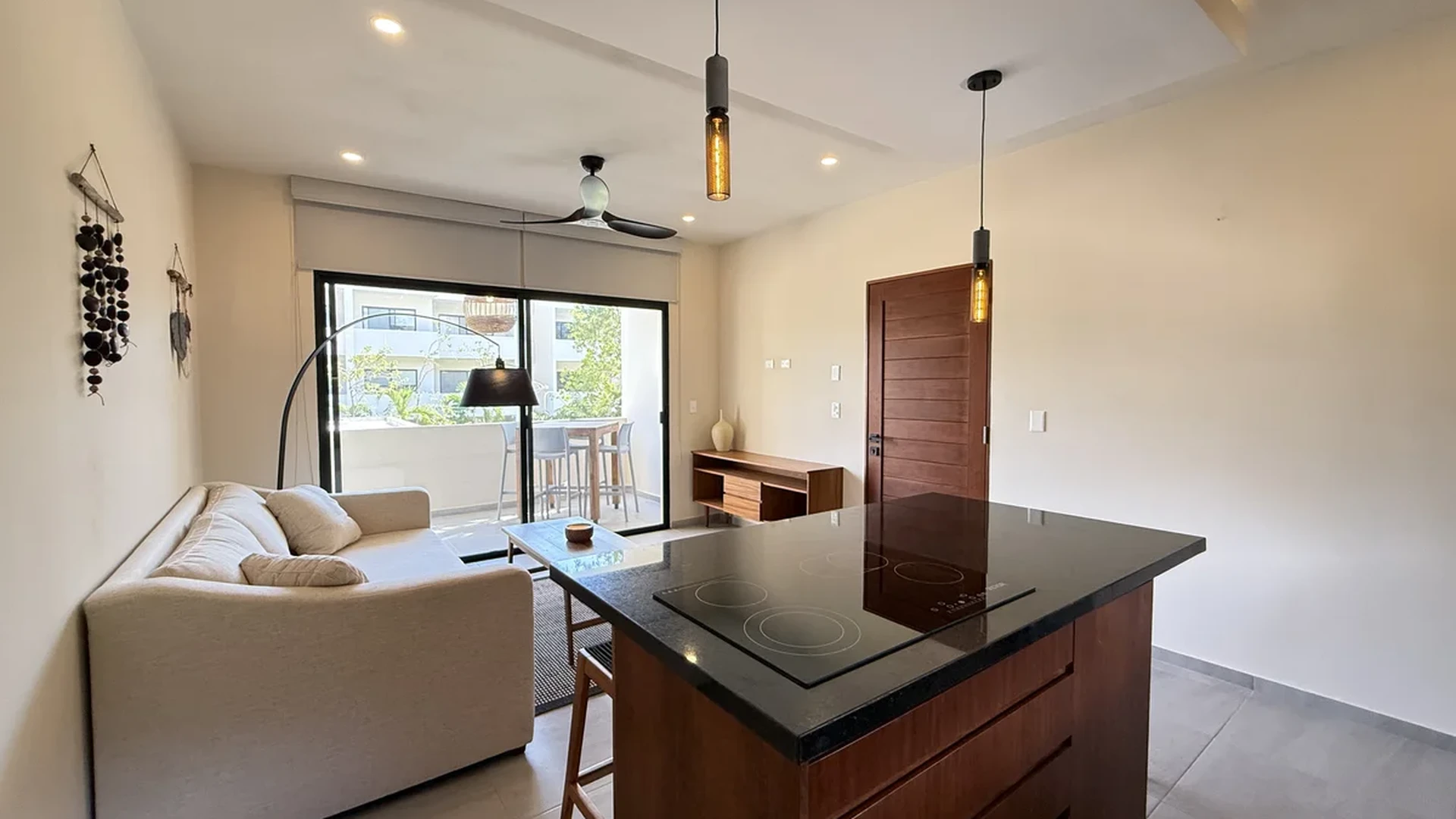 View of Open Concept Living at AAK, showcasing Modern Kitchen, Kitchen Island.