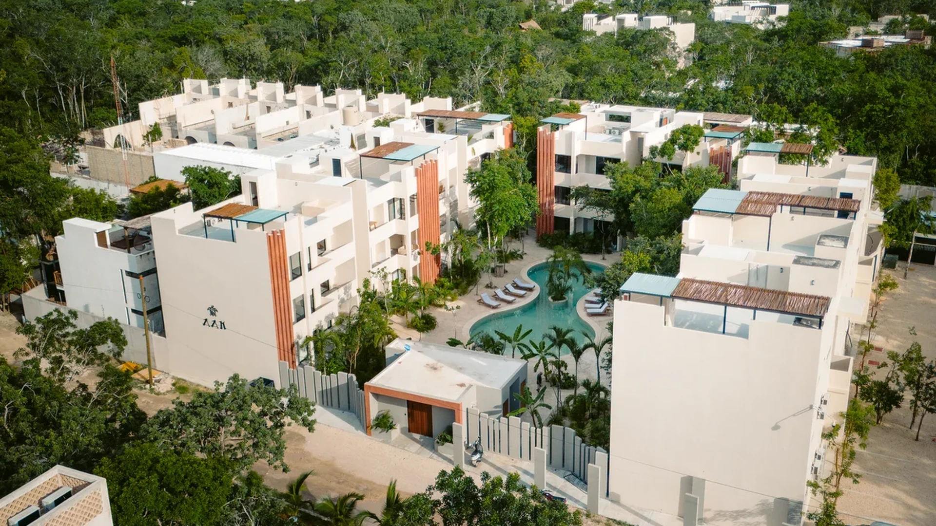 Image of Swimming Pool at AAK, featuring Aerial View, Residential Complex.