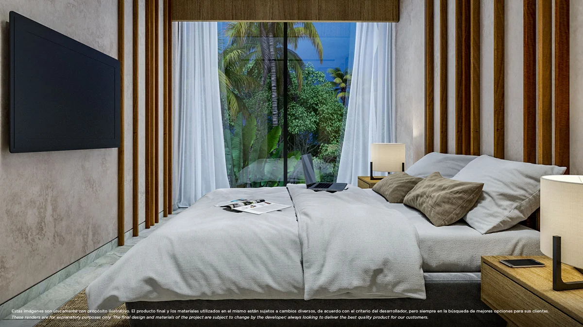 Image of Garden at Xkaa Tulum, featuring Tropical Bedroom, Modern Interior Design.