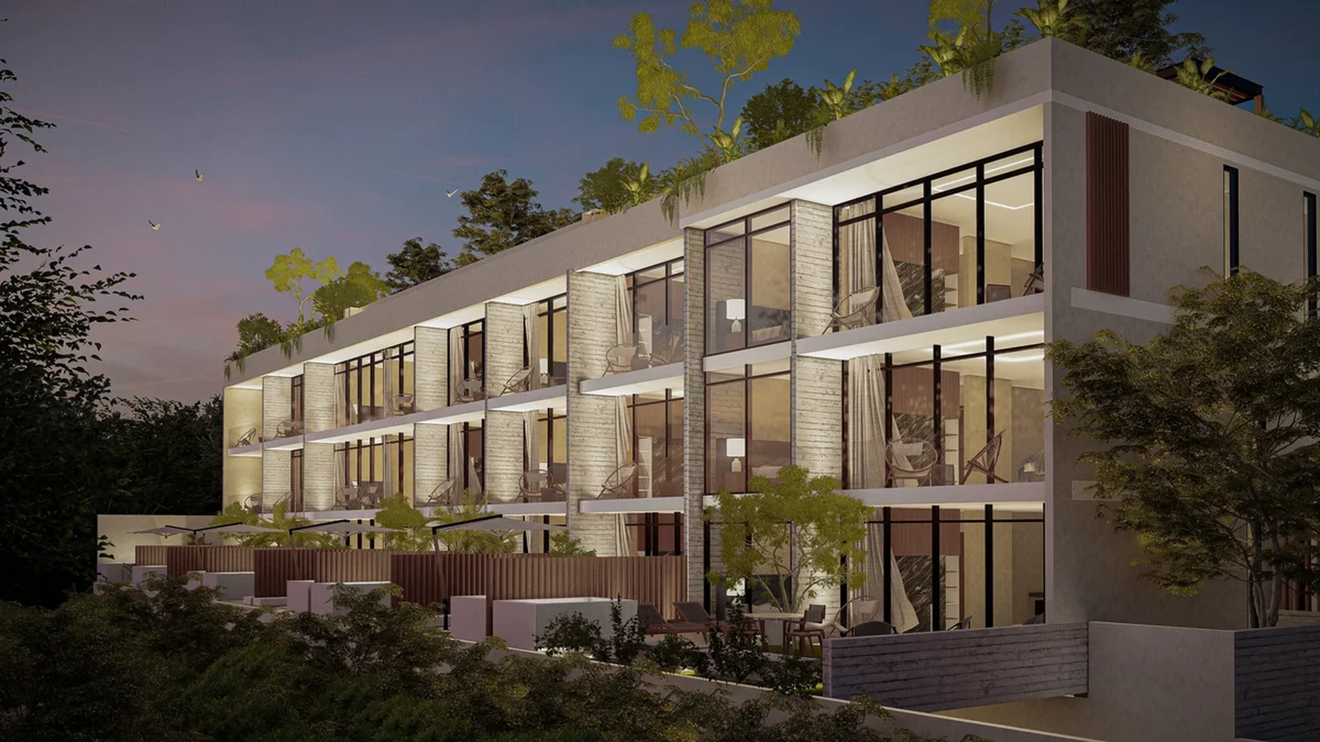 Image of Garden at Xkaa Tulum, featuring Modern Architecture, Residential Facade.