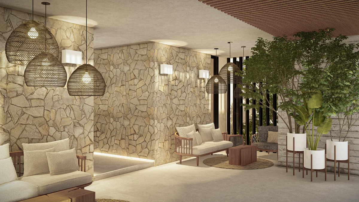 Image of Lounge at Xkaa Tulum, featuring Lobby Area, Lounge Seating.